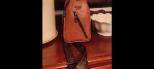 JPP Leather Sling Bag Travel Hiking Crossbody Backpack photo review